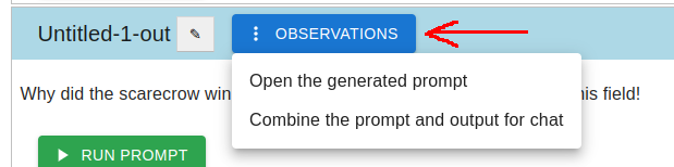 Show observations